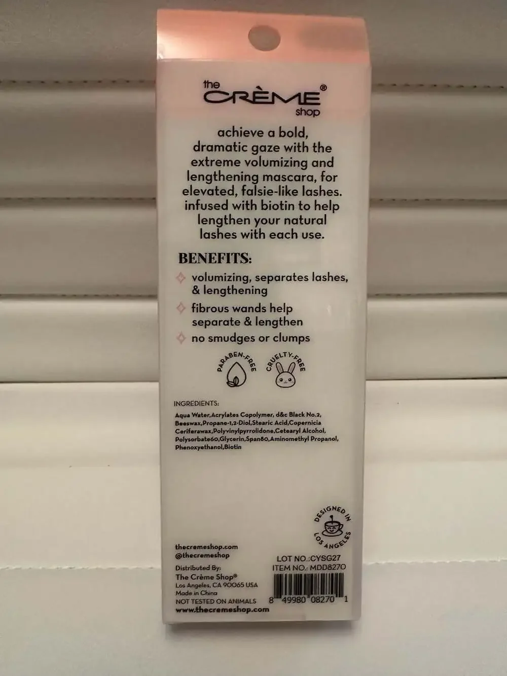 The Crème Shop 3D Mascara Dramatic Duo Black Infused with Biotin